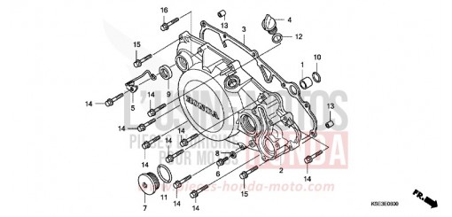 COUVERCLE D. DE CARTER MOTEUR CRF150RB9 de 2009